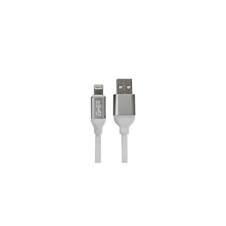 CABLE USB TIPO LIGHTNING GHIA 1M COLOR BLANCO