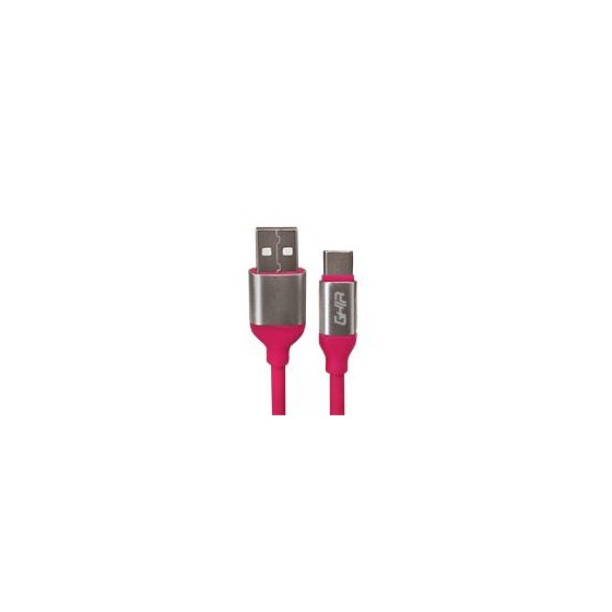 CABLE USB TIPO C GHIA 1M COLOR ROSA