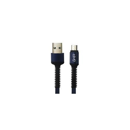 CABLE MICRO USB GHIA NYLON 1M COLOR AZUL