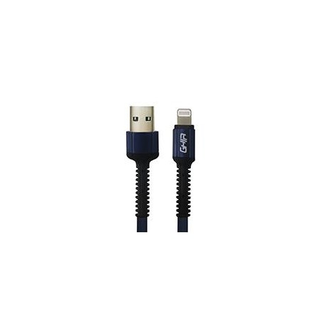 CABLE USB TIPO LIGHTNING GHIA NYLON COLOR AZUL 1M