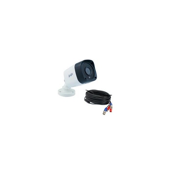 CAMARA GHIA TIPO BALA 1080P 4 EN 1 AHD/TVI/CVI/CVBS/ 2MP/LENTE DE 3.6MM/ IR 25MTS USO EXTERIOR CON CABLE 18 METROS