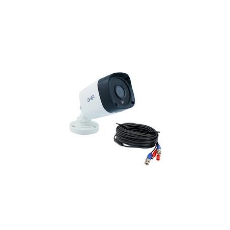 CAMARA GHIA TIPO BALA 1080P 4 EN 1 AHD/TVI/CVI/CVBS/ 2MP/LENTE DE 3.6MM/ IR 25MTS USO EXTERIOR CON CABLE 18 METROS