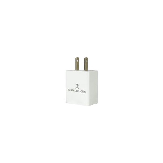 ADAPTADOR DE CORRIENTE USB 2.4A PERFECT CHOICE BLANCO