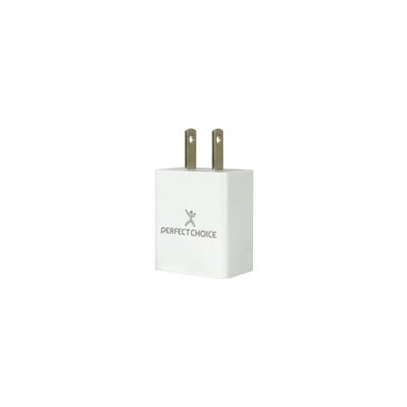 ADAPTADOR DE CORRIENTE USB 2.4A PERFECT CHOICE BLANCO