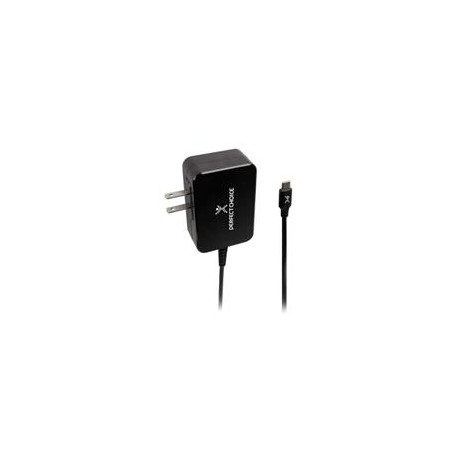 ADAPTADOR CARGADOR DE CORRIENTE CON CABLE 1.8 METROS DE 65W USB-C PERFECT CHOICE - NEGRO