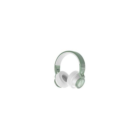 AUDIFONOS BACKDROP INALAMBRICOS DE DIADEMA BLUETOOTH - ALAMBRICOS COLOR BLANCO CON VERDE