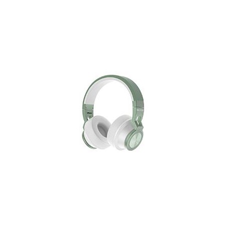 AUDIFONOS BACKDROP INALAMBRICOS DE DIADEMA BLUETOOTH - ALAMBRICOS COLOR BLANCO CON VERDE