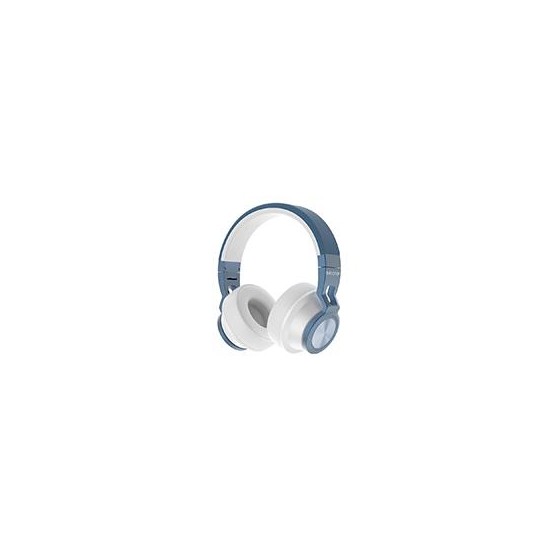 AUDIFONOS BACKDROP INALAMBRICOS DE DIADEMA BLUETOOTH - ALAMBRICOS COLOR BLANCO CON AZUL