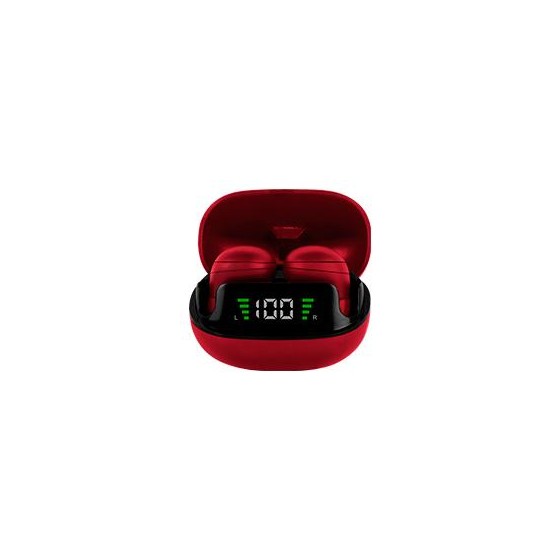 AUDIFONOS MINI INALAMBRICOS BLUETOOTH TWS PERFECT CHOICE TINY BEATZ - ROJO