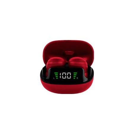 AUDIFONOS MINI INALAMBRICOS BLUETOOTH TWS PERFECT CHOICE TINY BEATZ - ROJO