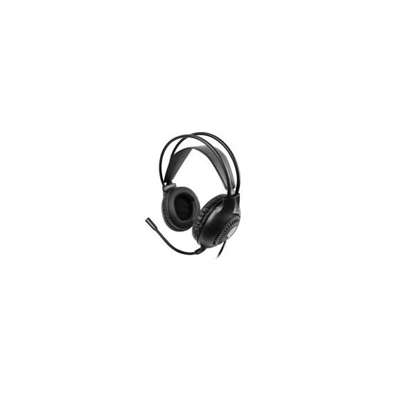 AUDIFONOS DIADEMA ALAMBRICOS CON MICROFONO FLEXIBLE PARA STREAMING 3.5MM TRRS PERFECT CHOICE STREAM PRO - NEGRO