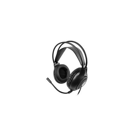 AUDIFONOS DIADEMA ALAMBRICOS CON MICROFONO FLEXIBLE PARA STREAMING 3.5MM TRRS PERFECT CHOICE STREAM PRO - NEGRO