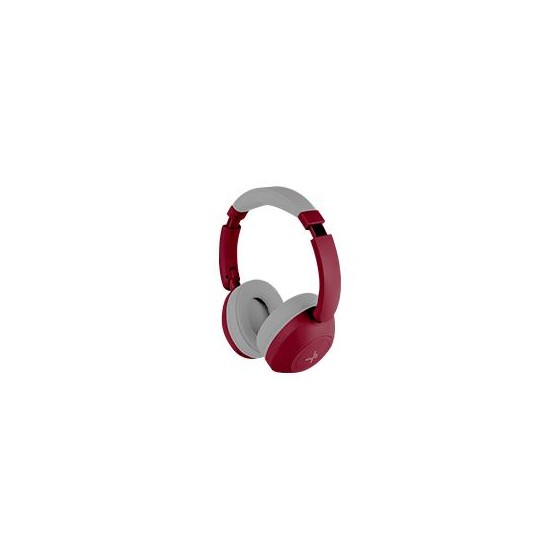 AUDIFONOS ON-EAR INALAMBRICOS PLEGABLES MANOS LIBRES CON BT PERFECT CHOICE SOUNDIA - ROJO