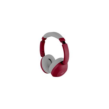 AUDIFONOS ON-EAR INALAMBRICOS PLEGABLES MANOS LIBRES CON BT PERFECT CHOICE SOUNDIA - ROJO