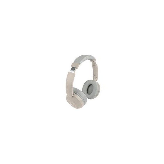 AUDIFONOS ON-EAR INALAMBRICOS PLEGABLES MANOS LIBRES CON BT PERFECT CHOICE SOUNDIA - TAUPE//SUSTITUYEN A SPK-1934/EL-995272