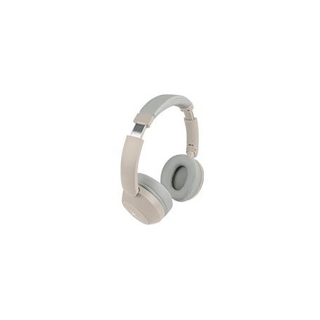 AUDIFONOS ON-EAR INALAMBRICOS PLEGABLES MANOS LIBRES CON BT PERFECT CHOICE SOUNDIA - TAUPE//SUSTITUYEN A SPK-1934/EL-995272