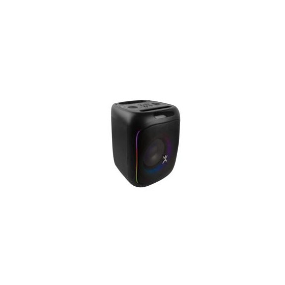 BOCINA MINI INALAMBRICA BLUETOOTH RECARGABLE PORTATIL LUZ RGB 30W FUNCION TWS 6.5 PULGADAS PERFECT CHOICE SAPARK - NEGRO