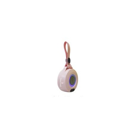 BOCINA INALAMBRICA BLUETOOTH PORTATIL RECARGABLE LUZ RGB FUNCION TWS PERFECT CHOICE HANDY - ROSA