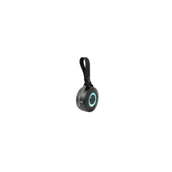 BOCINA INALAMBRICA BLUETOOTH PORTATIL RECARGABLE LUZ RGB FUNCION TWS PERFECT CHOICE HANDY - NEGRO