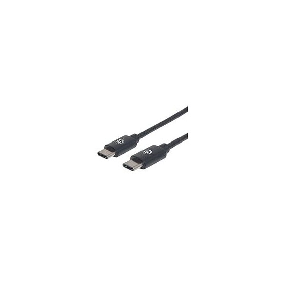 CABLE USB,MANHATTAN,354868,-C V2.0, C-C 0.5M NEGRO  60W, 480MBPS