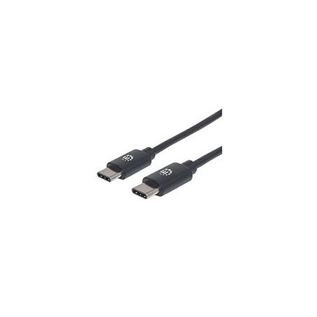 CABLE USB,MANHATTAN,354868,-C V2.0, C-C 0.5M NEGRO  60W, 480MBPS