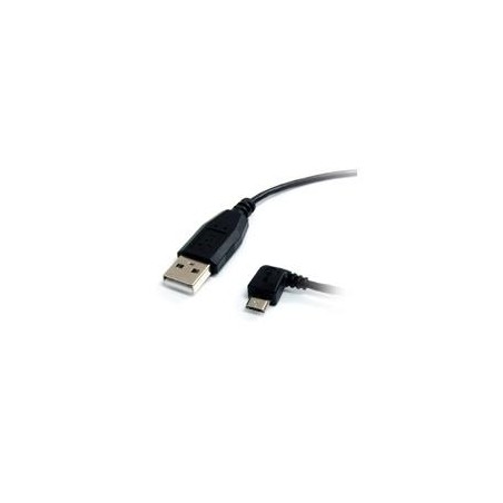 CABLE STARTECH.COM DE 1.8M USB A MICRO USB - USB 2.0 A A MICRO B ACODADO EN ANGULO A LA IZQUIERDA - NEGRO - CABLE MICRO USB B