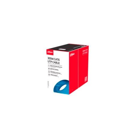 CABLE UTP/ DAHUA/ PFM920I-6UN-C /BOBINA DE CABLE UTP 100 COBRE/ CAT 6 / COLOR AZUL / INTERIOR / 305 METROS/ IDEAL PARA REDES Y