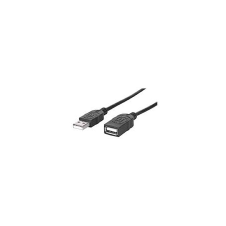 CABLE USB,MANHATTAN,308519, V2.0 EXT. TIPO A  0.9M NEGRO