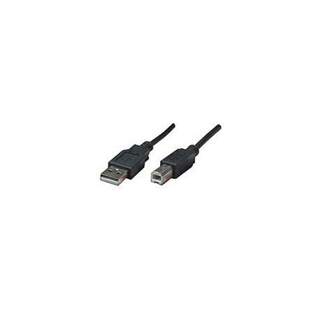 CABLE USB,MANHATTAN,374507, V2.0 A-B  0.5M, NEGRO