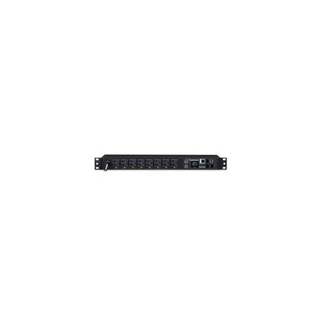 PDU CYBERPOWER (PDU41001), MONTAJE EN RACK DE 1U Y 8 SALIDAS (FRONTAL), PROPORCIONA UNA SALIDA DE 120V Y 15A 3 AYOS DE GARAN