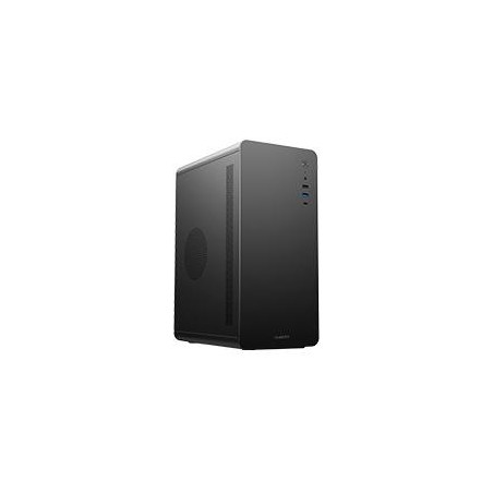 GABINETE MICRO TORRE QUARONI MICRO ATX, MINI ITX/1USB 2.0 1USB 3.0/USB 3.0/VERTICE CURVO/FUENTE 500 W/NEGRO