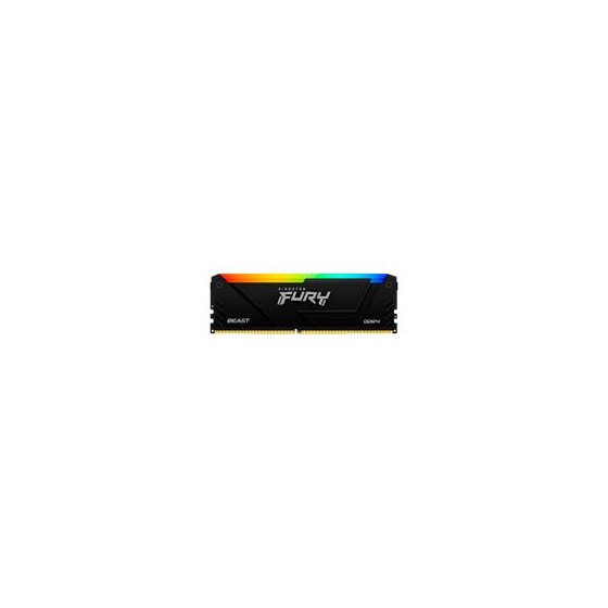 MEMORIA RAM KINGSTON FURY BEAST DDR4 BLACK 8GB 3600MHZ CL17 RGB (KF436C17BB2A/8)