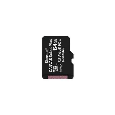 MEMORIA KINGSTON MICROSD CANVAS SELECT PLUS 64GB V10 / SIN ADAPTADOR/ 100MB/SEG LECTURA (SDCS2/64GBSP) 