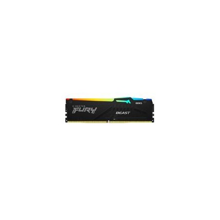 MEMORIA RAM KINGSTON DIMM DDR5 16GB 5200MT/S FURY BEAST BLACK EXPO RGB CL36 288PIN 1.25V C/DISIPADOR DE CALOR P/PC/GAMER/ALTO 