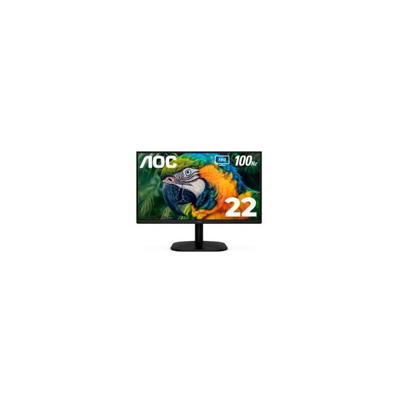 MONITOR LED AOC 22B2HM2 / COLOR NEGRO / PANEL VA 21.5 / HDMI Y VGA / ASPECTO 16:9 / TIEMPO DE RESPUESTA 4MS / VESA 100X100 MM 