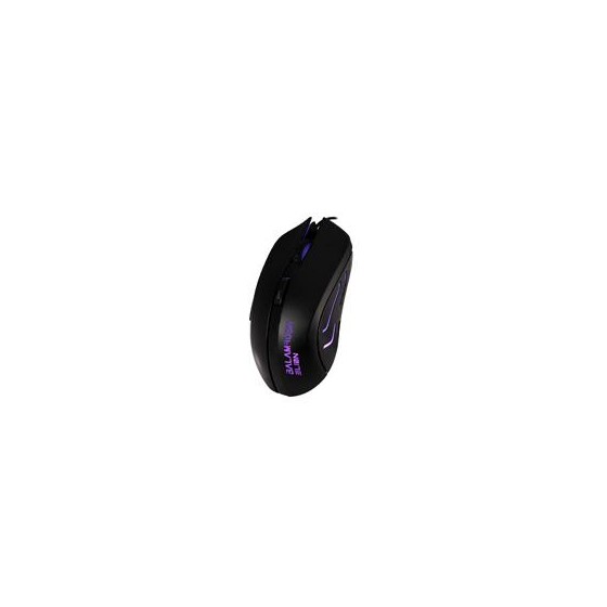 MOUSE BALAM RUSH ELION GM330 / ALAMBRICO / USB / 5 BOTONES / LED 4 COLORES / 2400 DPI /COLOR NEGRO/BR-929707