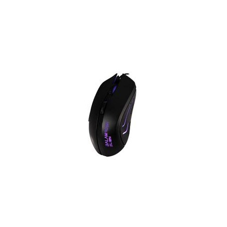 MOUSE BALAM RUSH ELION GM330 / ALAMBRICO / USB / 5 BOTONES / LED 4 COLORES / 2400 DPI /COLOR NEGRO/BR-929707