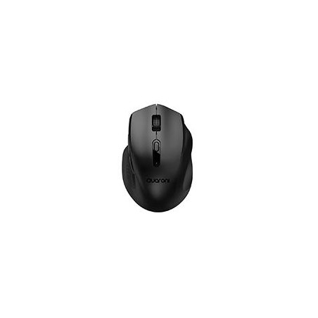 MOUSE INALMBRICO ERGONMICO CON TEXTURA QUARONI 5 SCROLL/RECEPTOR 2.4 GHZ/800 - 2400 DPI/PTICO/4 NIVELES/NEGRO