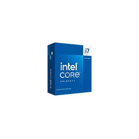 PROCESADOR INTEL CORE I7-14700KF S-1700 14A GEN /HASTA 5.6 GHZ /CACHE 33MB /20 CORES (8P+12E) /SIN GRAFICOS /SIN DISIPADOR /GA