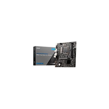 MB MSI H610 INTEL S-1700 12A GEN/2XDDR4 3200MHZ/PCIE 4.0/HDMI/DVI/DP/2XUSB 3.2/M.2/MICRO ATX/GAMA BASICA