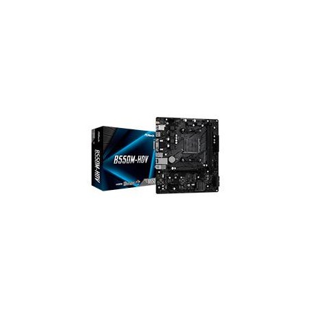 MB ASROCK B550M HDV AMD AM4/64 GB DDR4 4733+(OC)/1 PCIE 4.0 X 16/1 PCIE 3.0 X 1/1 HYPER M.2/4 SATA3/6 USB 3.2/5 USB 2.0/HDMI 2