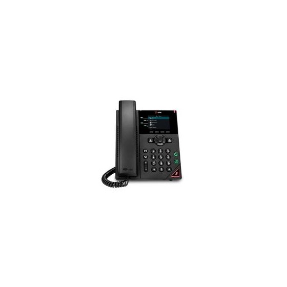 TELEFONO IP HP POLY 89B62AAAC3 VVX 250/ 4 LINEA PANTALLA A COLOR 2.8 PULGADAS POE 2 PUERTOS GIGABIT ALTAVOZ COLOR NEGRO NO INC