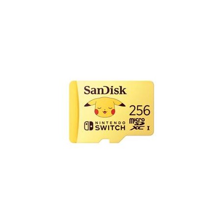 MEMORIA SANDISK MICRO SDXC 256GB NINTENDO SWITCH POKEMON PIKACHU 100MB/S 4K U3 V30  SDSQXAO-256G-GN6ZK