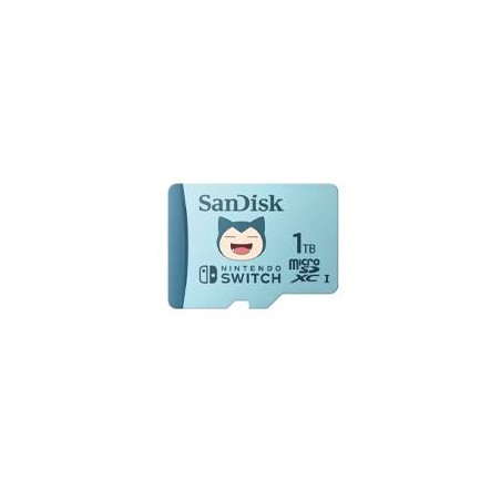 MEMORIA SANDISK MICRO SDXC 1TB NINTENDO SWITCH POKEMON SNORLAX 100MB/S 4K U3 V30 SDSQXAO-1T00-GN6ZK