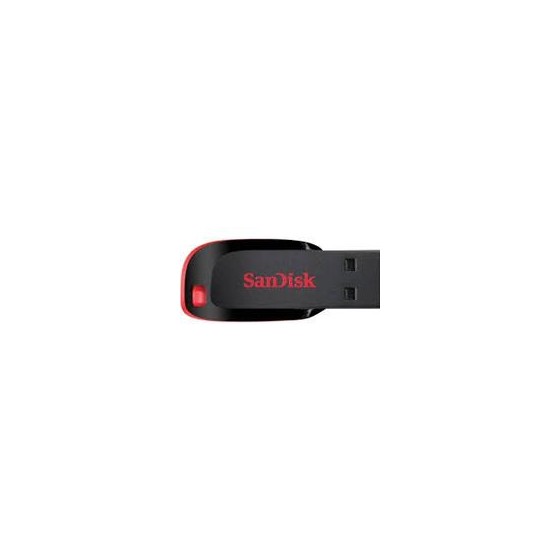 MEMORIA SANDISK 16GB USB 2.0 CRUZER BLADE Z50 NEGRO C/ROJO SDCZ50-016G-B35