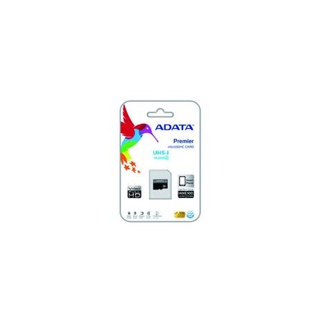 MEMORIA ADATA MICRO SDHC 64GB UHS-I CLASE 10 C/ADAPTADOR (AUSDX64GUICL10-RA1)