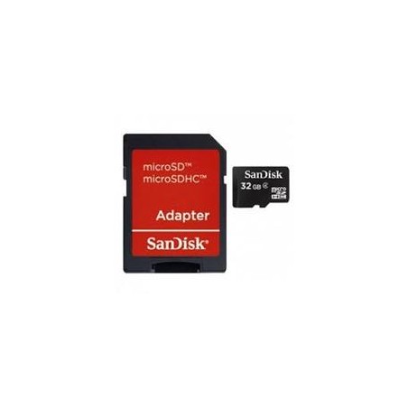 MEMORIA SANDISK MICRO SDHC 32GB CLASE 10 C/ADAPTADOR