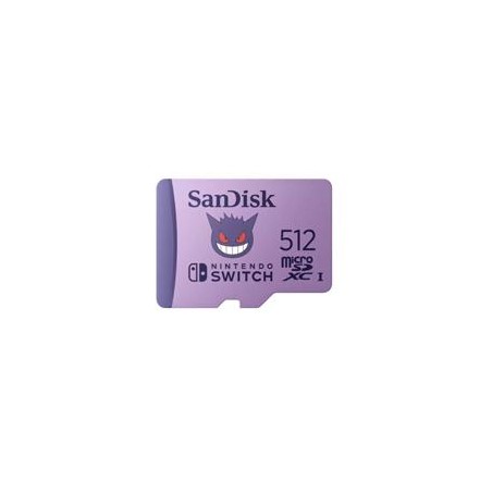 MEMORIA SANDISK MICRO SDXC 512GB NINTENDO SWITCH POKEMON GENGAR 100MB/S 4K U3 V30  SDSQXAO-512G-GN6ZK