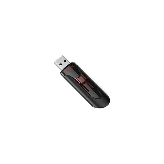 MEMORIA SANDISK 32GB USB 3.0 CRUZER GLIDE Z600 NEGRO C/ROJO SDCZ600-032G-G35
