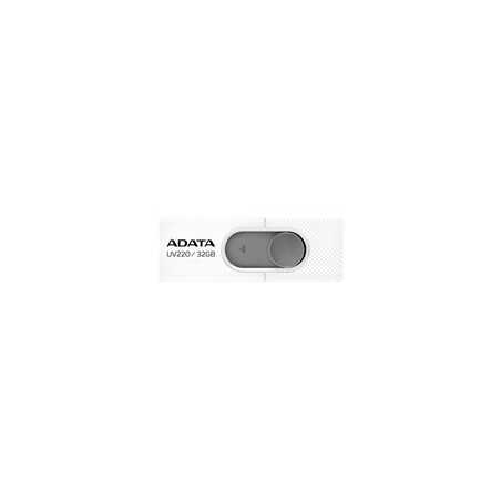 MEMORIA ADATA 32GB USB 2.0 UV220 RETRACTIL BLANCO-GRIS (AUV220-32G-RWHGY)